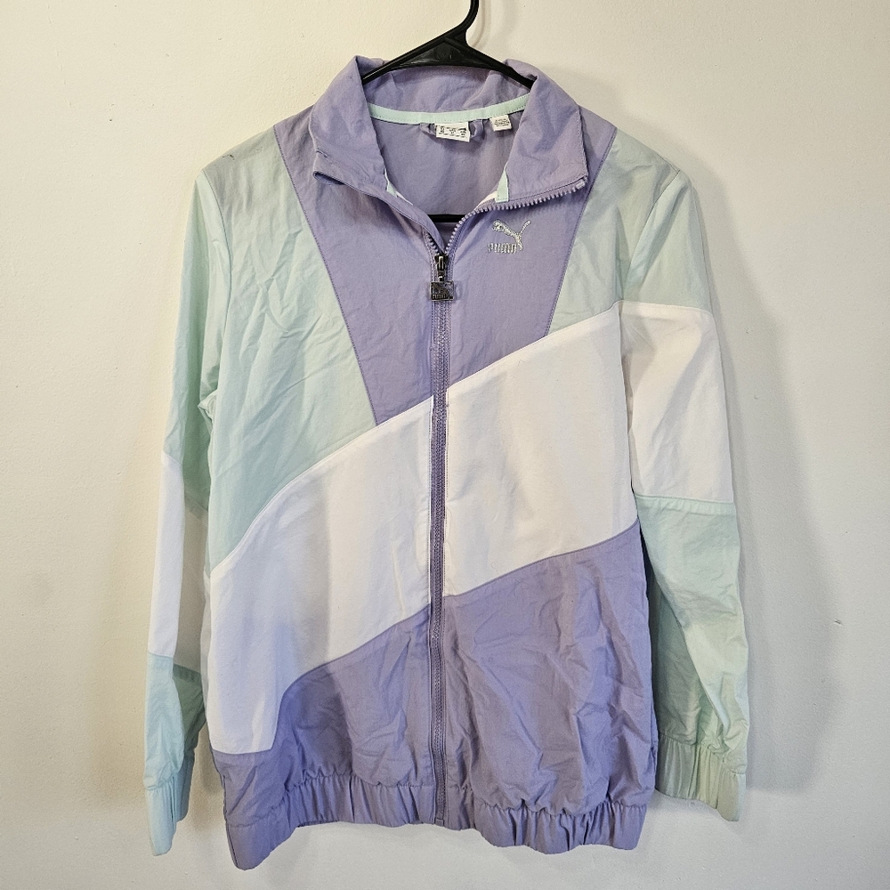 Puma Pastel Colorblock Windbreaker Y2K Track Jacket XS